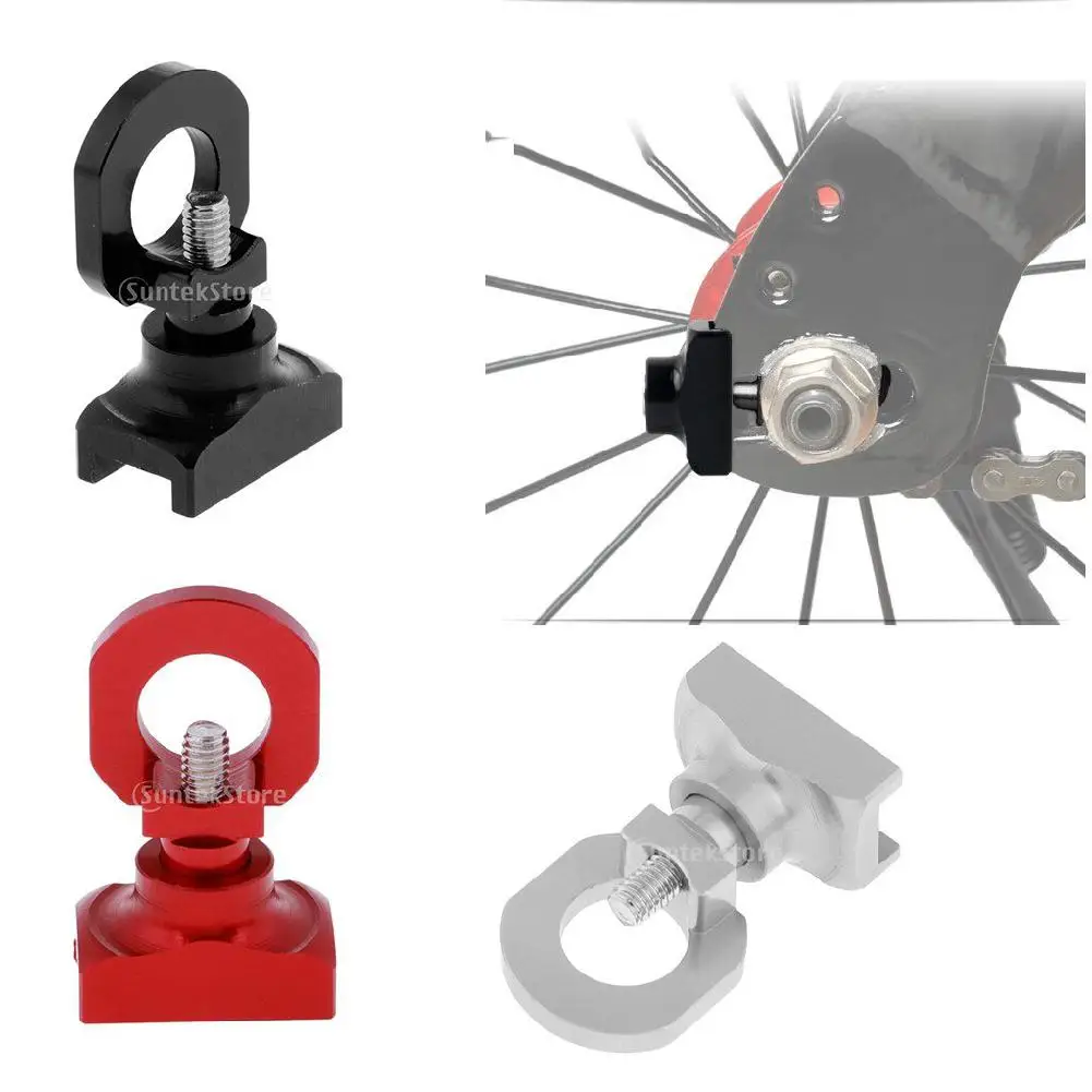

Bicycle Chain Adjuster Tension Fastener Aluminum Alloy Pull Light Guide Chain Bolt Screw On For MTB Road Bike 14In Folding Bike