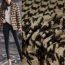 Красная Малина Франция Fil-Lumiere твидовые ткани Хаундстут материалы для одежды осенняя куртка швейная ткань портной