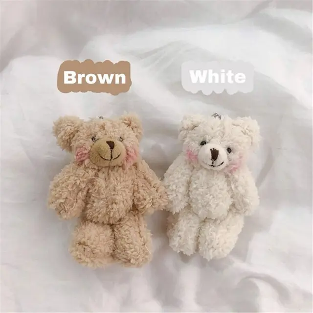 Mini Teddy Bear Stuffed Plush Toys 4.5in Small Bear Stuffed Toys Pendant Kids Birthday Gift Wedding BOX toy doll Garment decor 1