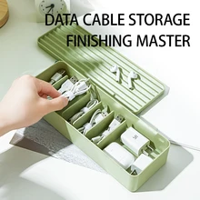

Desktop Cable Storage Box Cable Manager Data Line Charger Wire Case Management With Lid Organizer Network Line Storage Container
