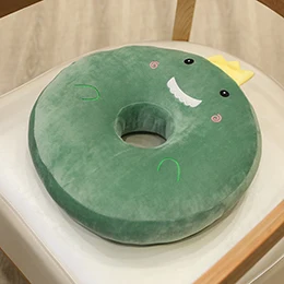 Dinosaur Doughnut форма плюшевая подушка фрукт Подушка животные круглая подушка для сиденья кактус морковь клубника Хаски динозавр 38*38*8 см - Цвет: Dinosaur