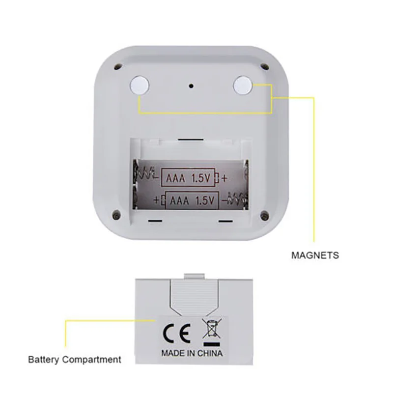 Practical Kitchen Timer TS-83 Alarm Clock Convenient Home Cooking Alarm Cooking Timer Large LCD Screen Dinging