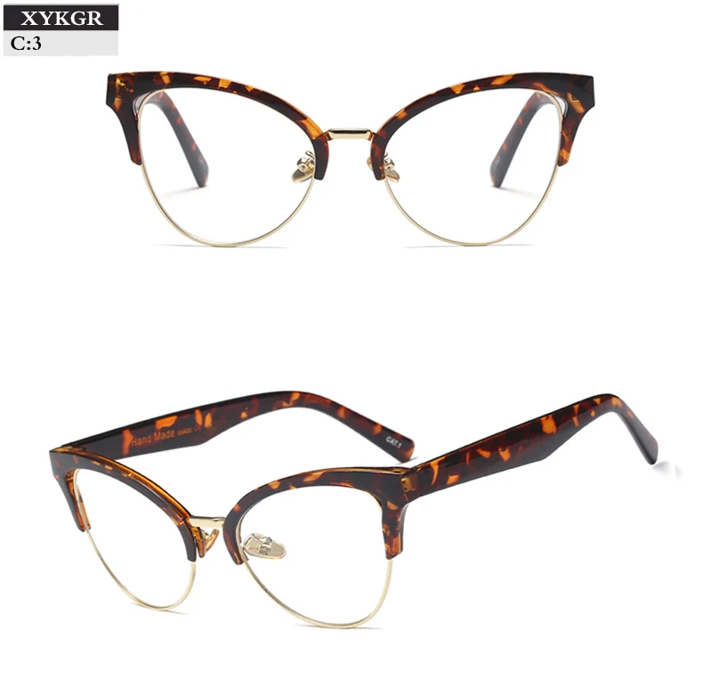 XYKGR trend new half frame ladies goggles ladies fashion optical computer glasses frame ladies black glasses frames