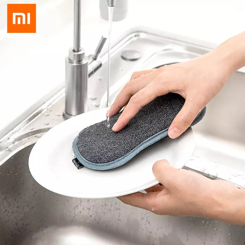 

Xiaomi Jordan&Judy Double-Sided Dishwashing Brush Decontamination Water absorption and oil absorption Easy to clean For Kitchen