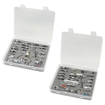 

52pcs Sewing Machine Supplies Presser Foot Feet for Sewing Machines Feet Kit Set Plastic Storage Box For Brother Singer Janome
