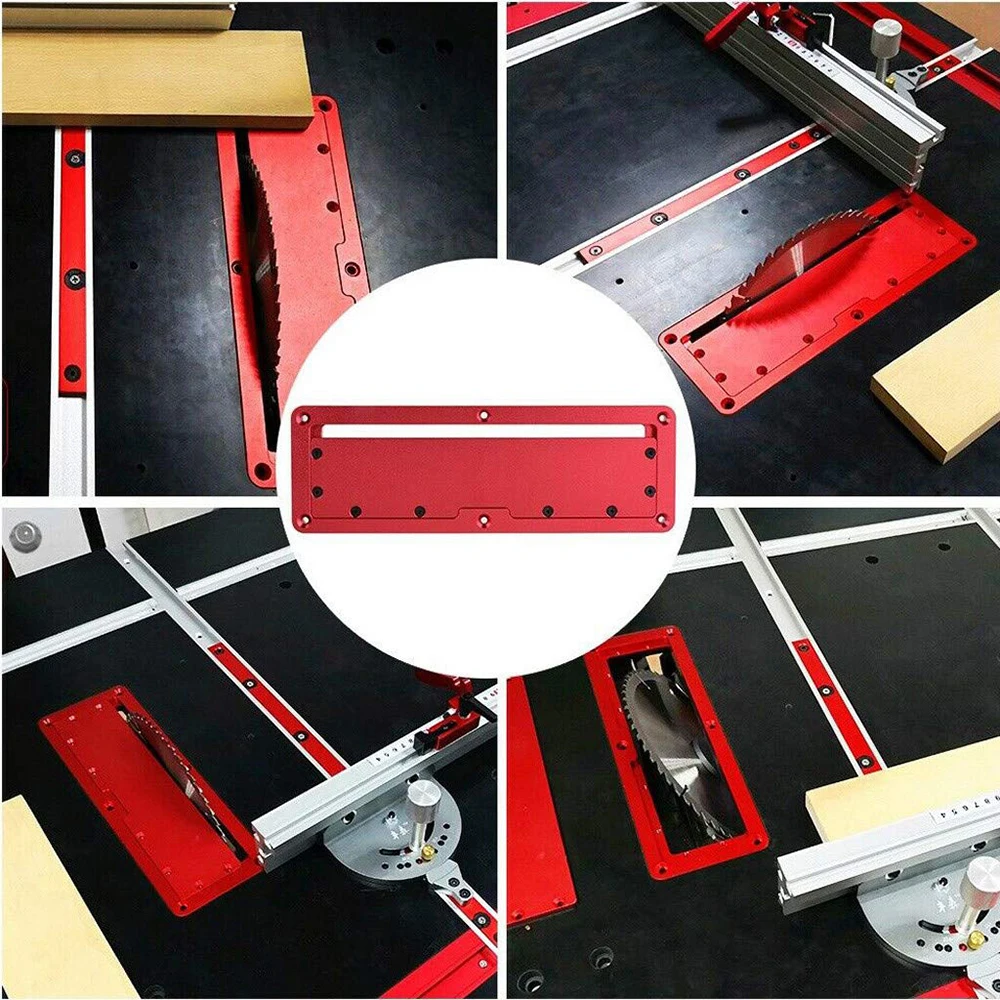 Electric Circular Table Saw Flip Cover Plate Flip-Floor Adjustable Aluminium Insert Plates For DIY Woodworking Tool Electric Circular Table Saw Flip Cover Plate Flip-Floor Adjustable Aluminium Insert Plates For DIY Woodworking Tool