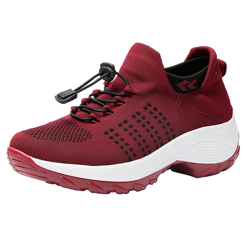 

Spring Autumn Lightweight Women European and American Style Large Size Mesh Lace-up Flying Woven Socks Shoes Sports Casual Shoes