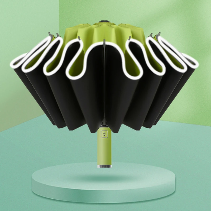 Automatic Folding Strong Umbrella for Men Women Windproof 12Ribs Reverse Umbrella Wind Resistant Trip Inverted Rain folding umbrella,automatic umbrella
