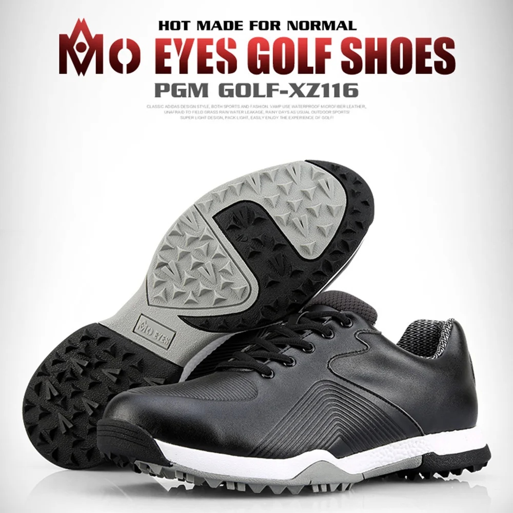 2019 новые PGM гольф обувь MO EYES Расширенная Водонепроницаемая Мужская Резиновая мягкая подошва обувь для гольфа удобные дышащие