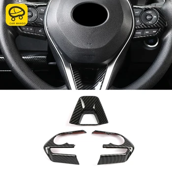 

CarManGo For Toyota Rav4 XA50 Corolla E210 2018 -2020 Sedan Car Steering Wheel Decoration Cover Trim Frame Sticker Accessories