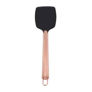 

High Temperature Heat Resistant Spatula Cooking Spoon Shovel Silicone Kitchen Utensils Golden Handle Nonstick Pan Spatula