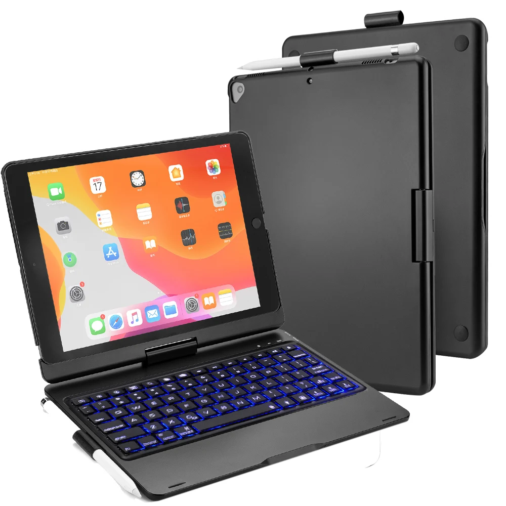

Keyboard Case for iPad 10.2 7th Generation 2019 Case 7 color Backlit Aluminum USA Tablet Keyboard for iPad Pro 10.5 2017 Case