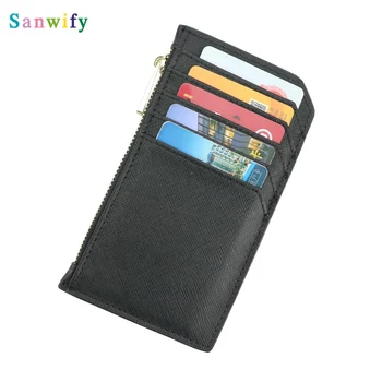

New Fashion Customed Initial Letters Pockets Leather Card Holder Slim Card Wallet Id Card Holder Card Wallet