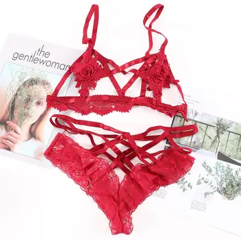 

Women Summer Lace Underwear Set Perspective Sexy Lingerie Set