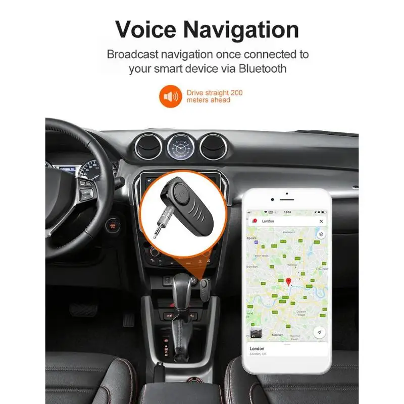 J19 10 м 3,5 мм разъем AUX MP3 музыка Bluetooth 5,0 приемник автомобильный комплект микрофон беспроводной адаптер динамик наушники аудио передатчик