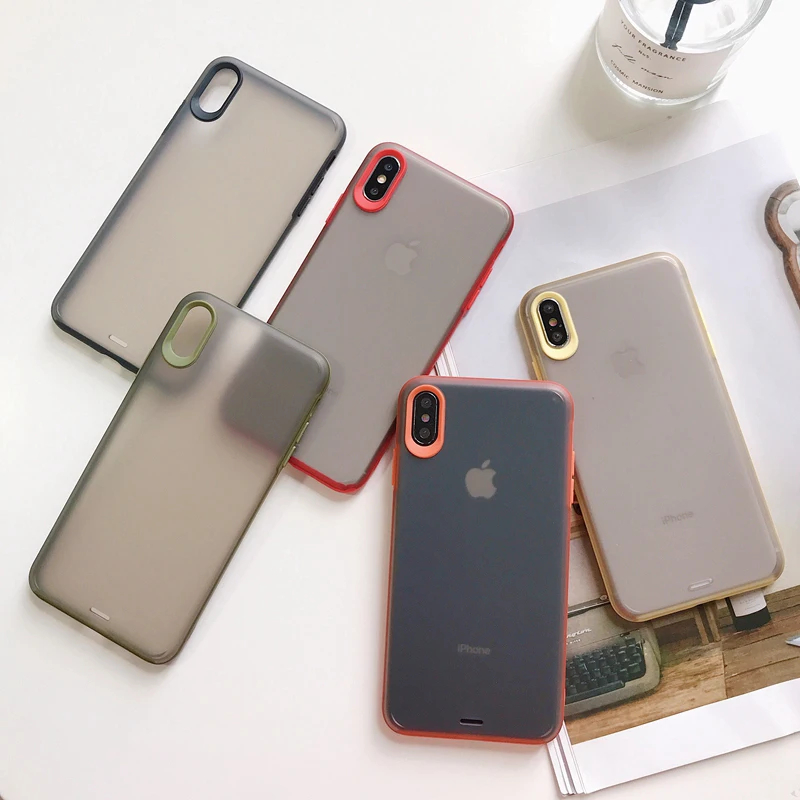 

Matte translucent armor case For iphone XS Max X XR case Matte hard case for iphone 7 8 7Plus Protective case back cover