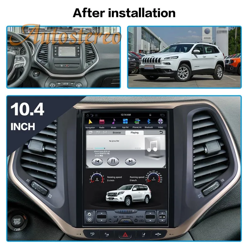 AOTSR Tesla стиль DSP автомобильный gps-навигатор 10,4 дюймов новейший для JEEP Cherokee- головное устройство мультимедийный плеер радио