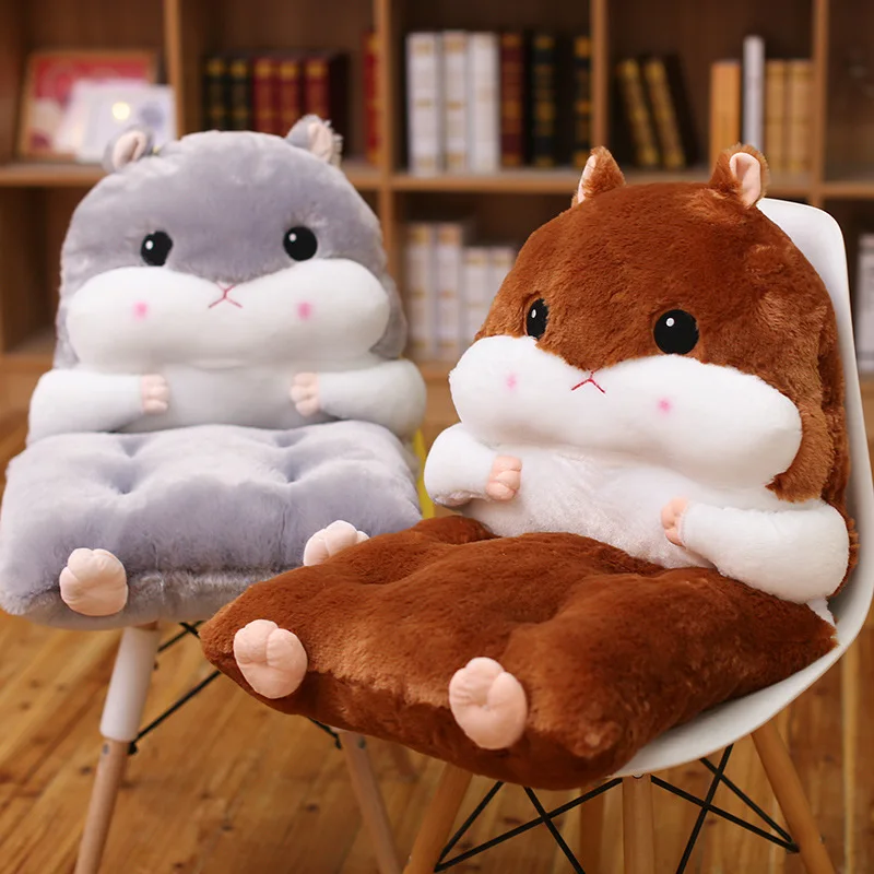 

Cute Hamster Pillow One-piece Cushion Backrest Office Thick Cushion Students Butt Seat Cushion Sub-