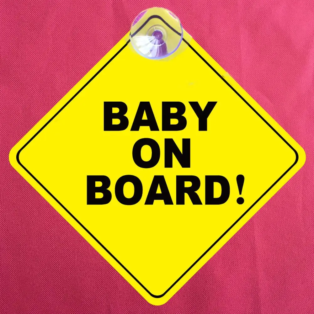 

Car Vehicle Window Sucker Sticker Baby On Board Warning Safety Sign Decoration
