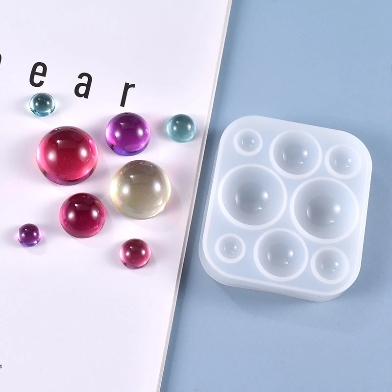 Moldes de resina semicirculares para fabricación de collares, joyería, molde colgante silicona para fabricación collar de resina | - AliExpress