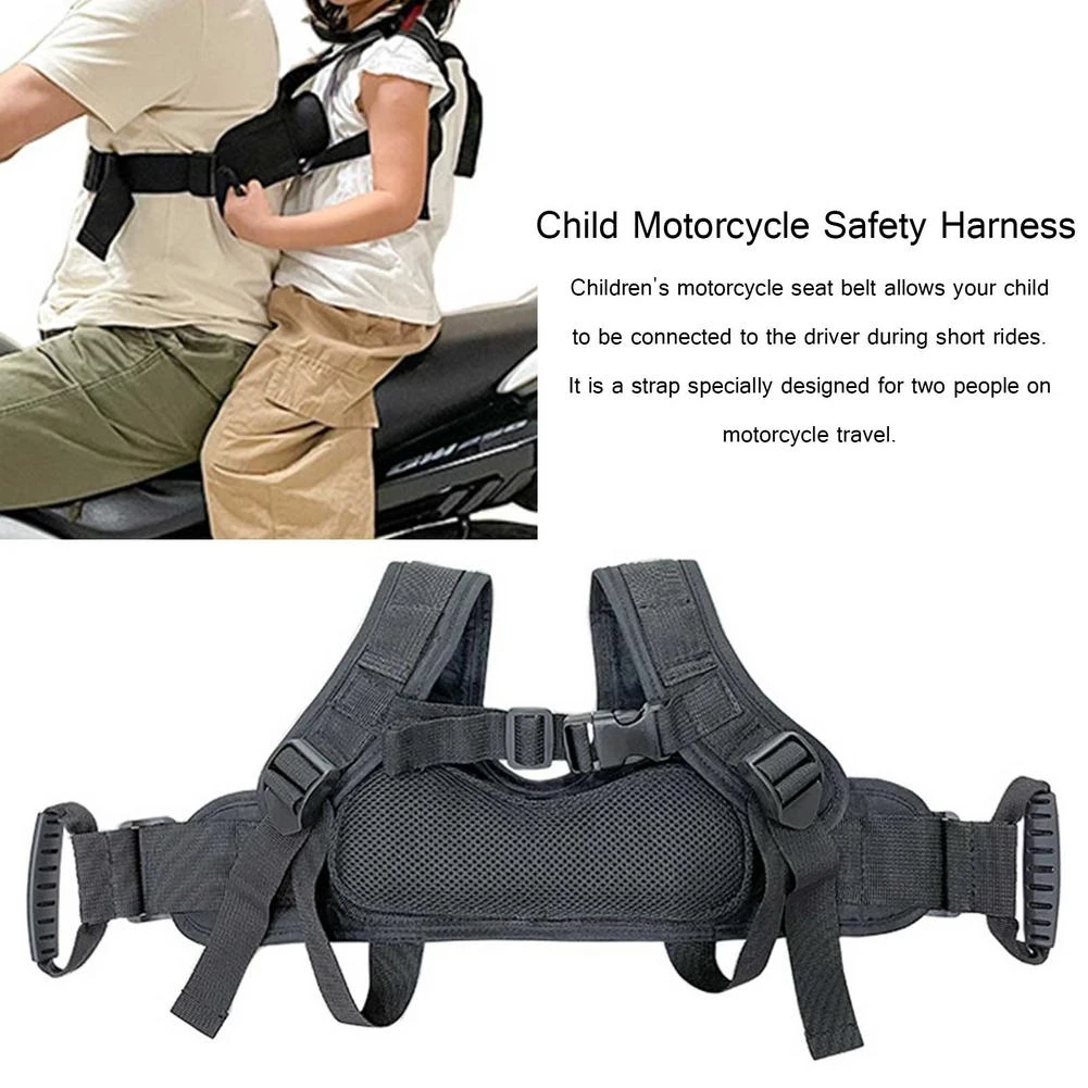 Safety Belt For Motorcycle And Scooter, Adjustable Grab Handle Children