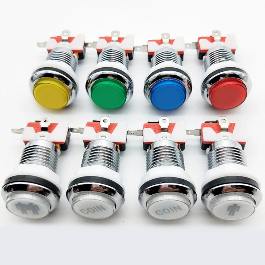MagiDeal 2 Players Arcade Push Buttons Joystick Controller DIY Accessories Part Arcade Buttons and Joystick Kit