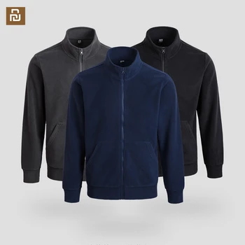 

New Youpin Cottonsmith Fleece zipper sweater men Fluffy warm delicate and soft casual sunshine