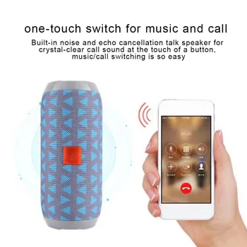 

Waterproof Portable Wireless Column Loudspeaker Box TG117 Bluetooth Outdoor Speaker Support TF Card FM Radio Aux Input
