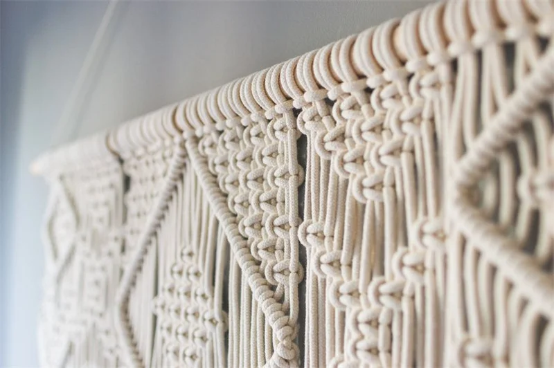 borla boho decoração mão-tecida corda cotten tapeçaria para capina de fundo