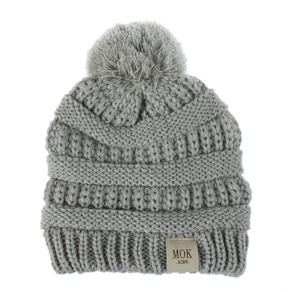 New Fashion Newborn Cute Baby Beanies Boys Girls Winter Keep Warm Hat Kids Knitted Wool Hemming Hat Fit Boy Cap Knitted 904