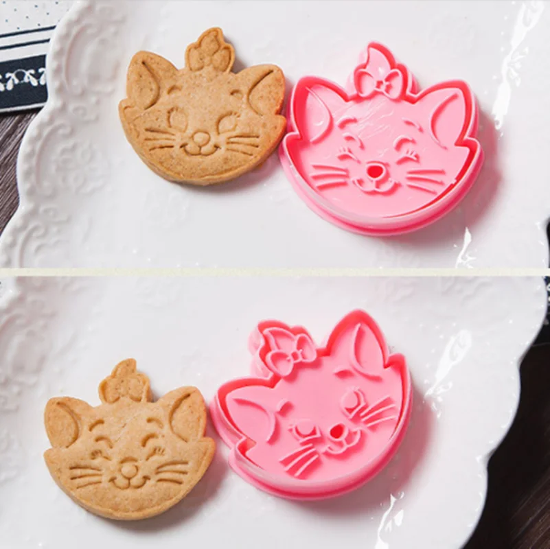 

2pcs DIY Fun Marie cat Cartoon cake stand Fondant Baking Cake Cookie Cutter Mold Mould chocolate mold