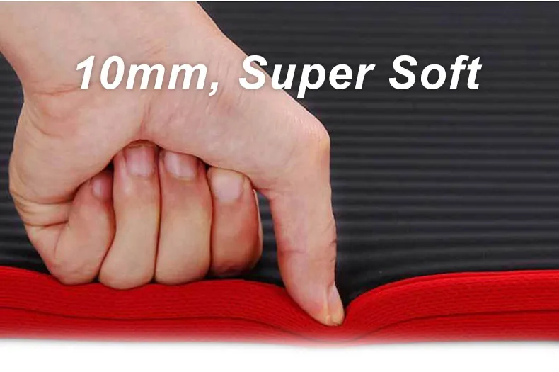 10mm Yoga Mat Extra Thick 1830*610mm NRB Non-slip Pillow Mat For Men Women Fitness Tasteless Gym Exercise Pads Pilates Yoga Mat