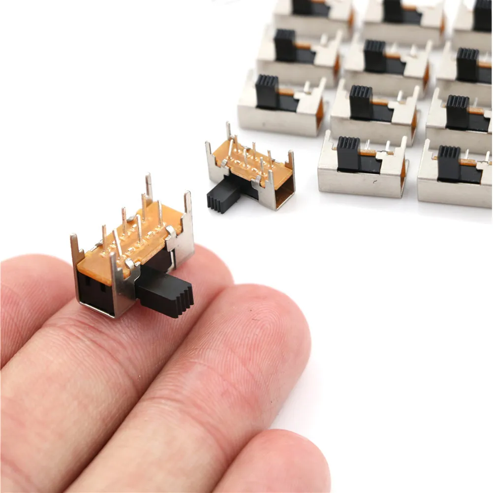 20pcs New 6pin 1P2T 2 Position Toggle Interruptor On-off Mini Slide Switch SK22H03 Switch