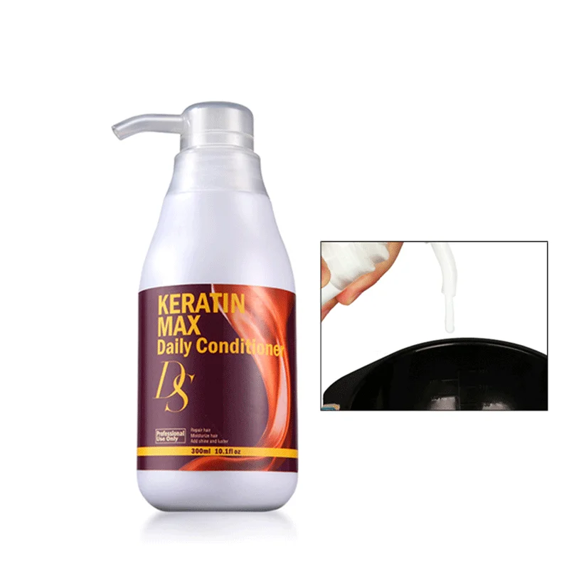 DS Max 12% Formalin Brazilian Keratin Treatment Set +500ml Purifying Shampoo+300ml Daily Shampoo And Conditioner For Hair Salon