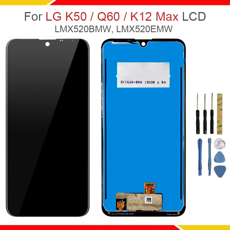 

For LG Q60 / K50 Original LCD Display Touch Screen Digitizer Assembly Replacement For LG Q60/K50/K12 Max LCD Repair Parts