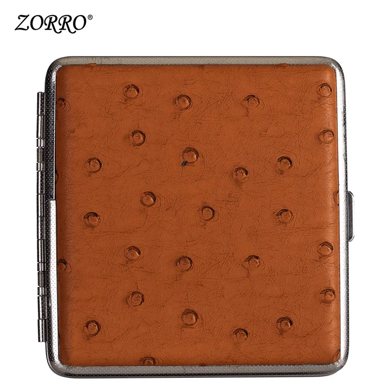 

Pure copper 20 pack cigarette box creative super ostrich black custom automatic flip gift to boyfriend