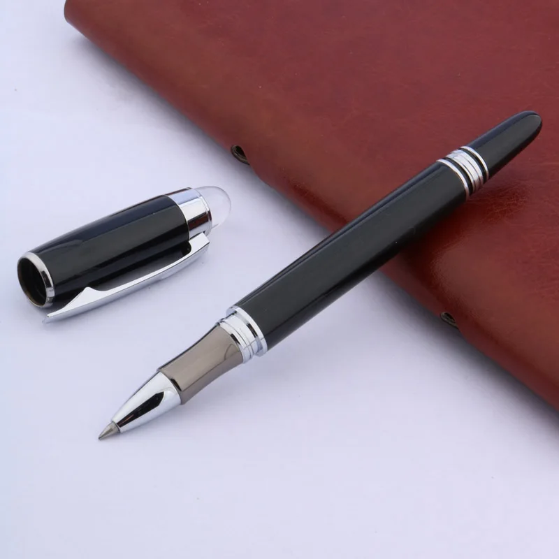 

79 Bright Black Crystal Cap Classic Metal Roller ball Pen