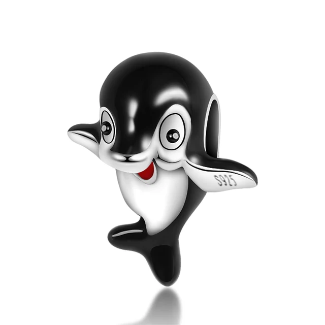 Genuine 925 sterling silver marine animal hanging bead pendant suitable for original Pandora bracelet ladies fashion jewelry PAC017