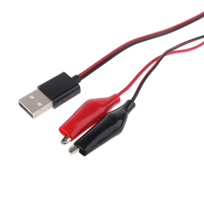 Крокодил тестовые зажимы зажим для USB разъем питания адаптер провода 55 м