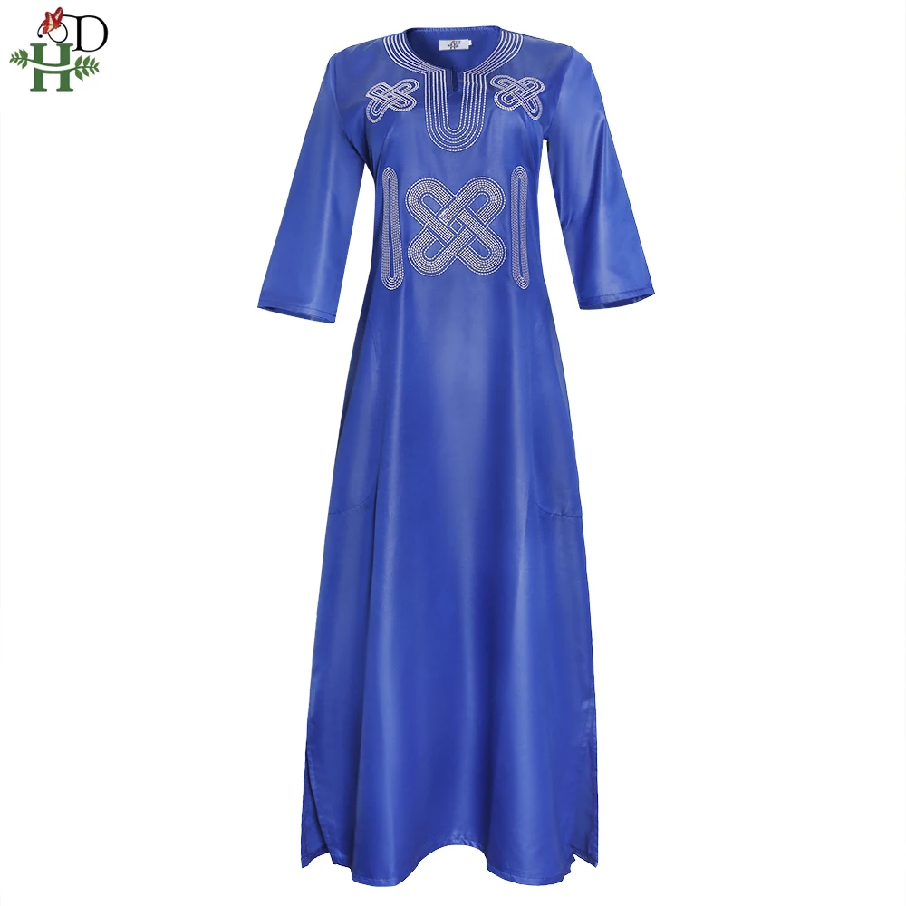 H&D Fashion Couple Clothes African Dress For Women Embroidery Dashiki Men Shirt Short Sleeve Tops Wedding Party Outfit Robe