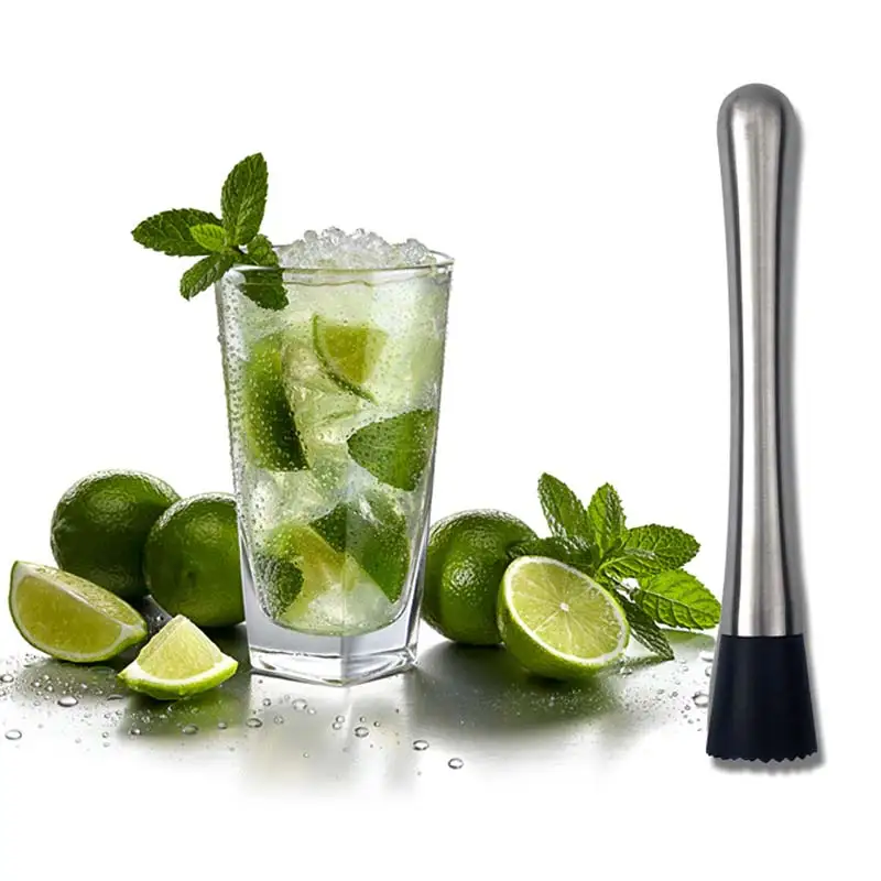 Muddler Stainless Steel Bar Mixer Barware Mojito Cocktail DIY Drink Fruit Muddler Crushed Ice Barware Tool FBE3