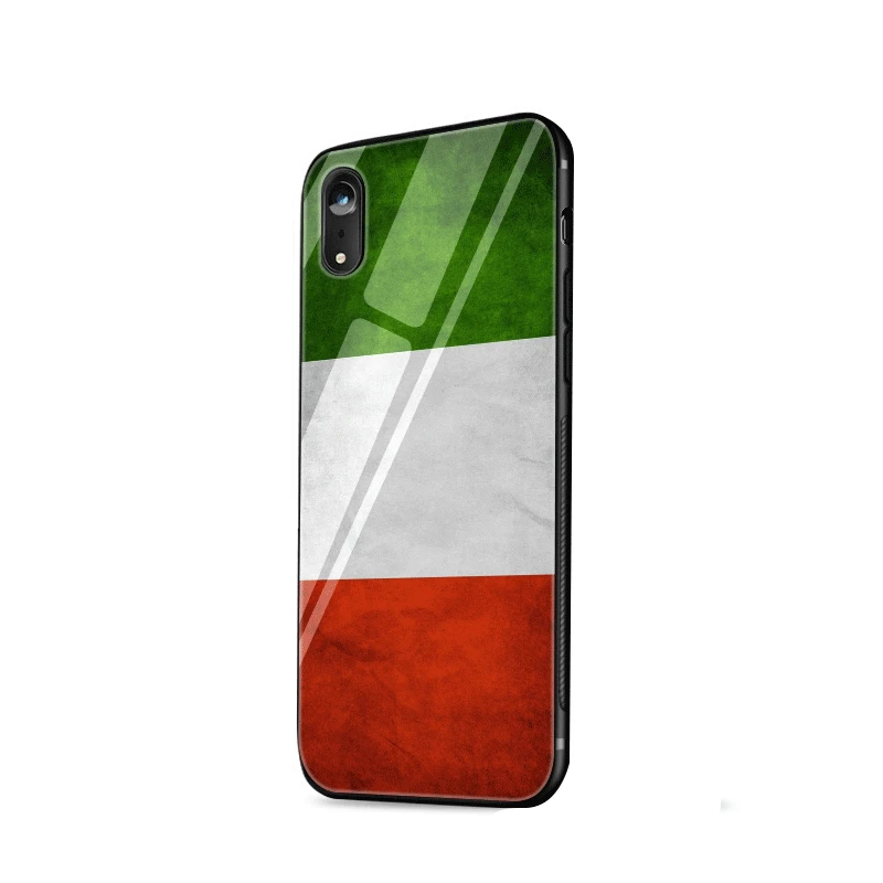 Стеклянный чехол для телефона iPhone 6 6s 7 8 Plus X XR XS Max 5 S 5 SE чехол с итальянским флагом - Цвет: G1