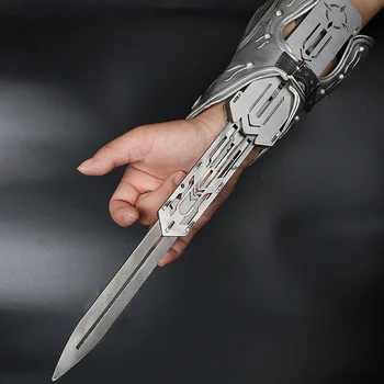 

NEW Metal blade Hidden Blade Sleeve sword Action Figure Hidden Blade Edward Weapons Sleeves swords Can the ejection toy