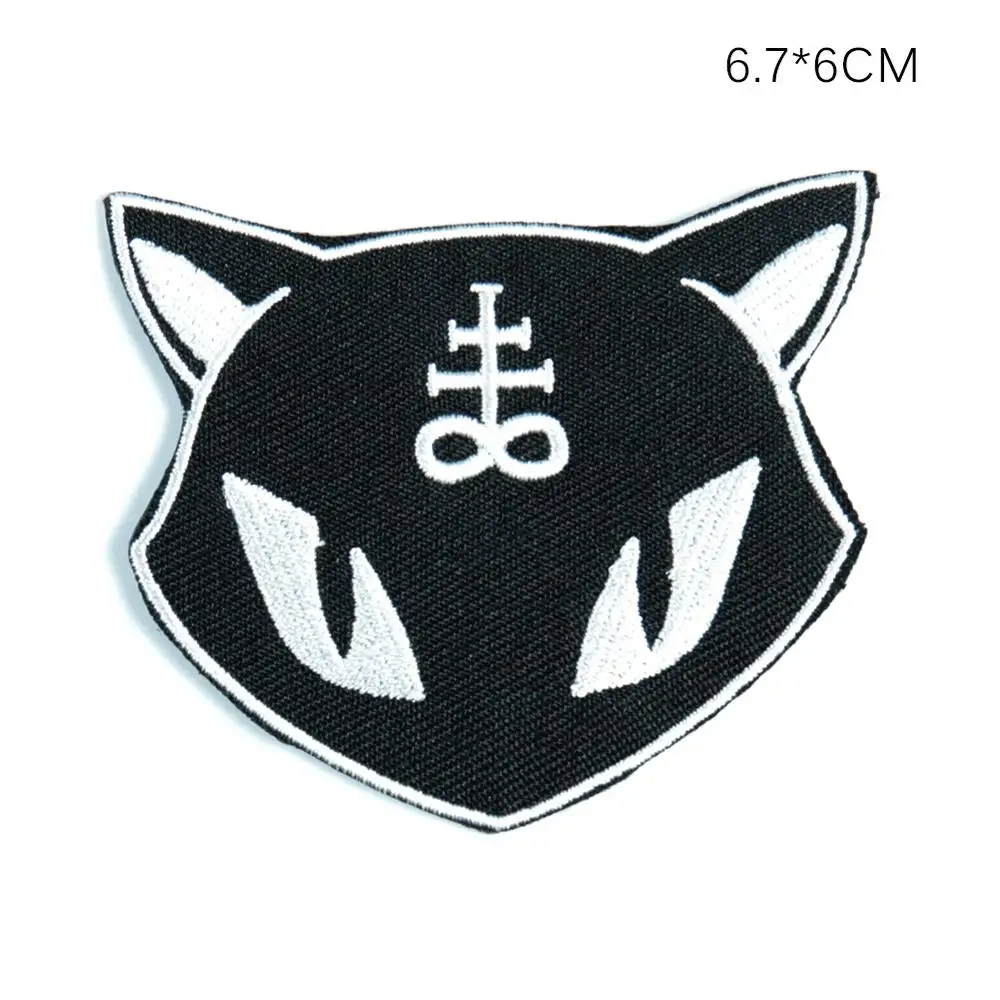 Оккульт смерти shead moth cat moon baphomet дьявол Готическая пентаграмма Железо на патч Пентакль сатаник Викка ведьма аппликация патчи