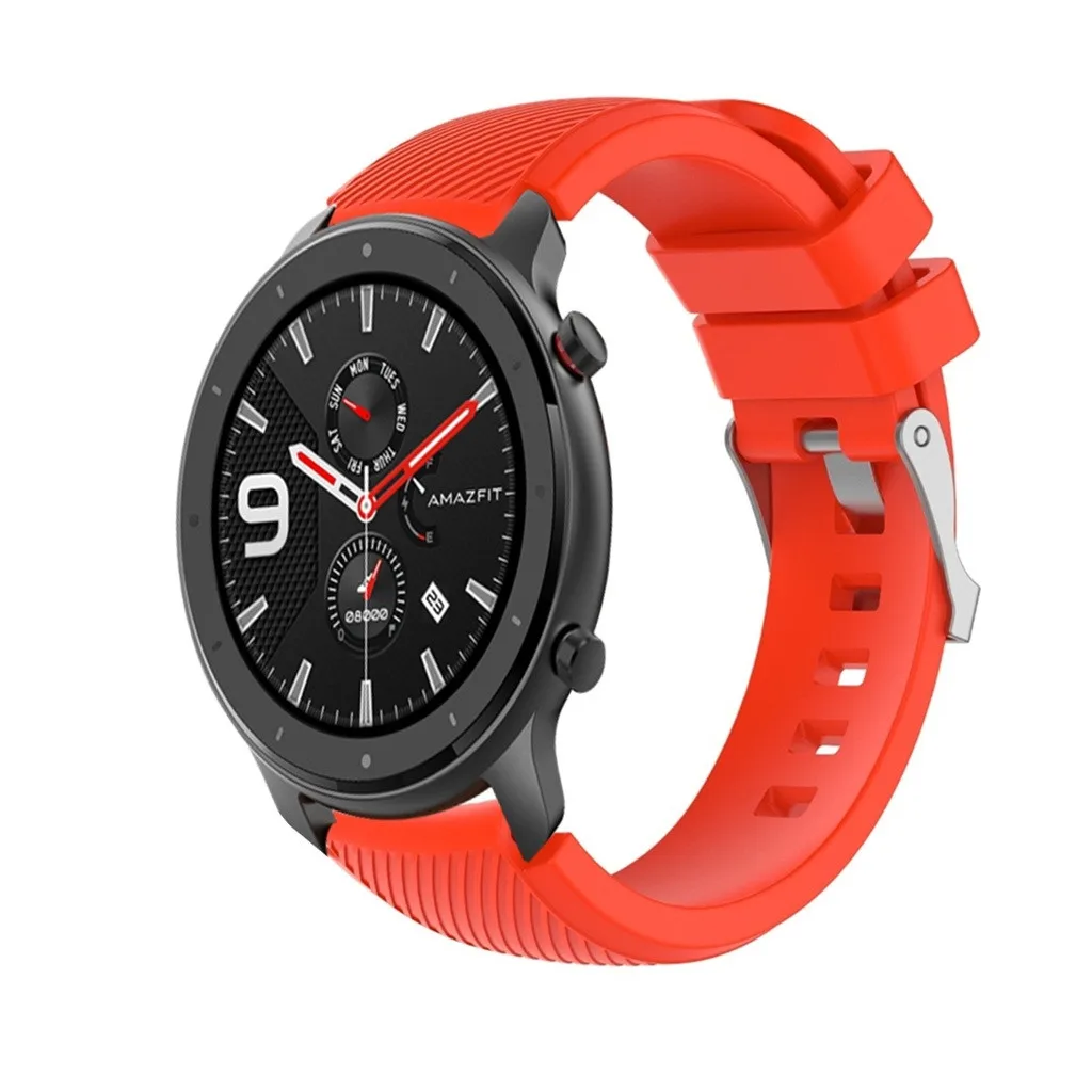 Силиконовый ремешок для Huami AMAZFIT GTR 47 мм, ремешок для умных часов, сменный мужской Т-образный браслет, Женский Мужской спортивный ремешок для часов 19Ag