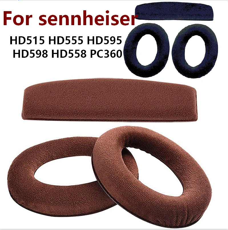 High Quality Velour Cushions Ear Pads For Sennheiser HD515 HD555 HD595 HD598 HD558 Headphone Replacement Earpads Earmuff