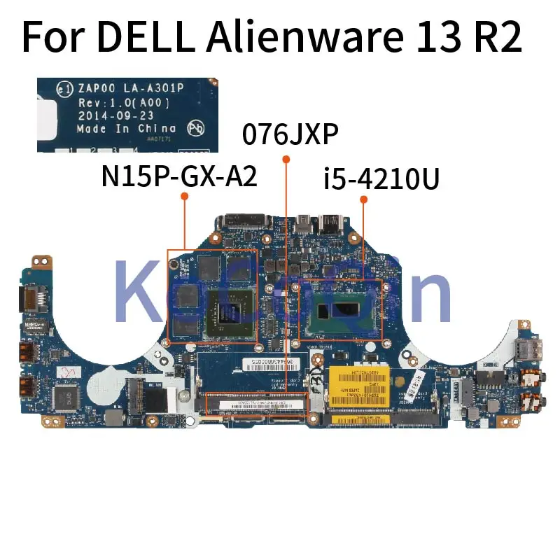 KoCoQin для DELL Alienware 13 R2 Core SR1EF i5 4210U N15P GX A2 материнская плата LA A301P CN 076JXP