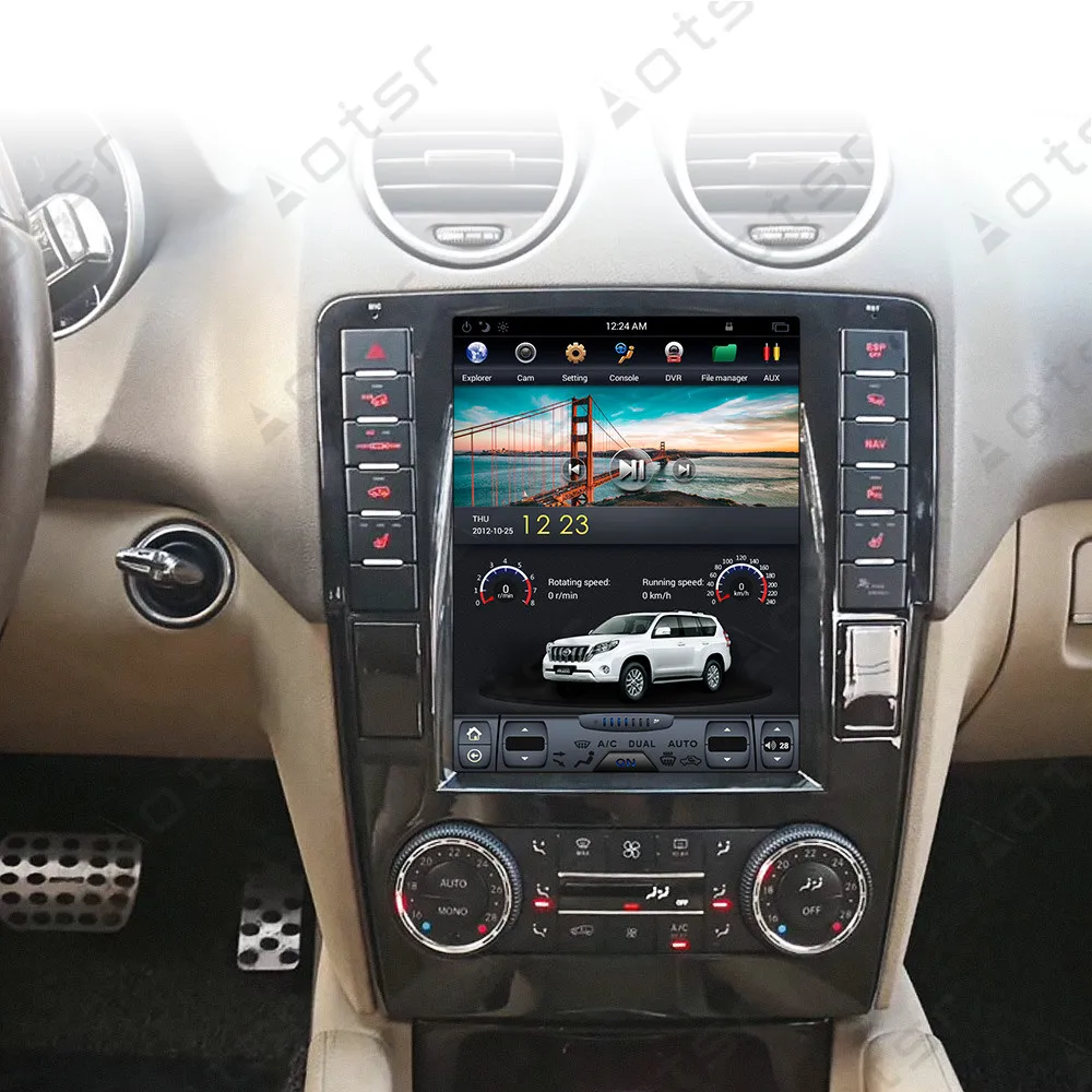 Автомобильный GPS навигатор 10 4 дюйма в стиле Tesla на Android 7 1 для Mercedes