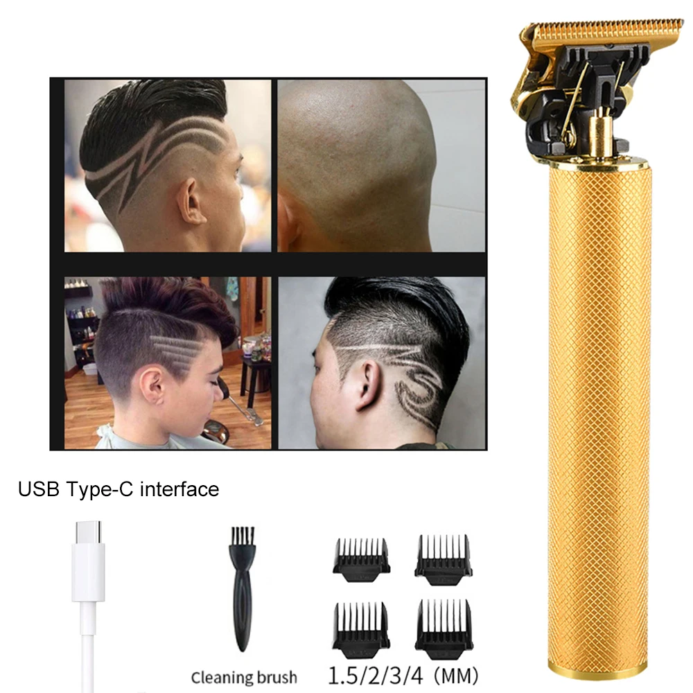 Professional T9 Hair Clipper Electric Hair Hairdresser 0mm Men Barber Nose Ear Titanium Ceramic Trimmer Blade Low Noise Machine