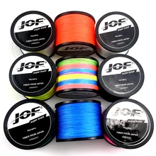 JOF 300 м 500 м 1000 м 4 нити 10-80LB PE плетеная рыболовная леска многоцветная